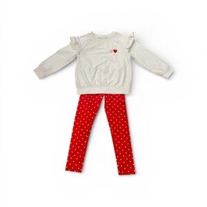 NWT Cat & Jack Cream and Red Valentine’s Day Outfit